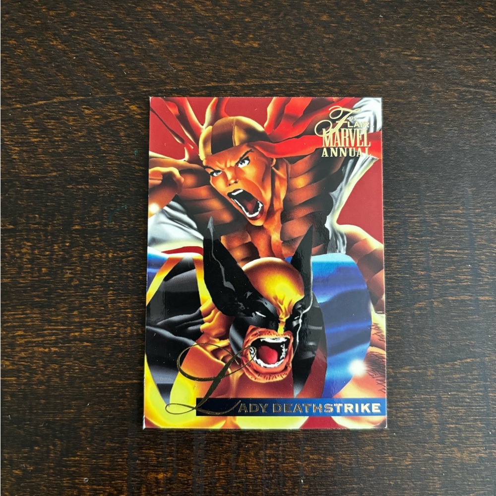 1996 Marvel Flair Annual Lady Deathstrike Trading Card